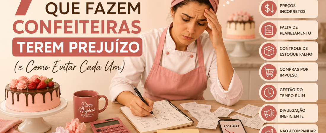 7 Erros que Fazem Confeiteiras Terem Prejuízo (e Como Evitar Cada Um)