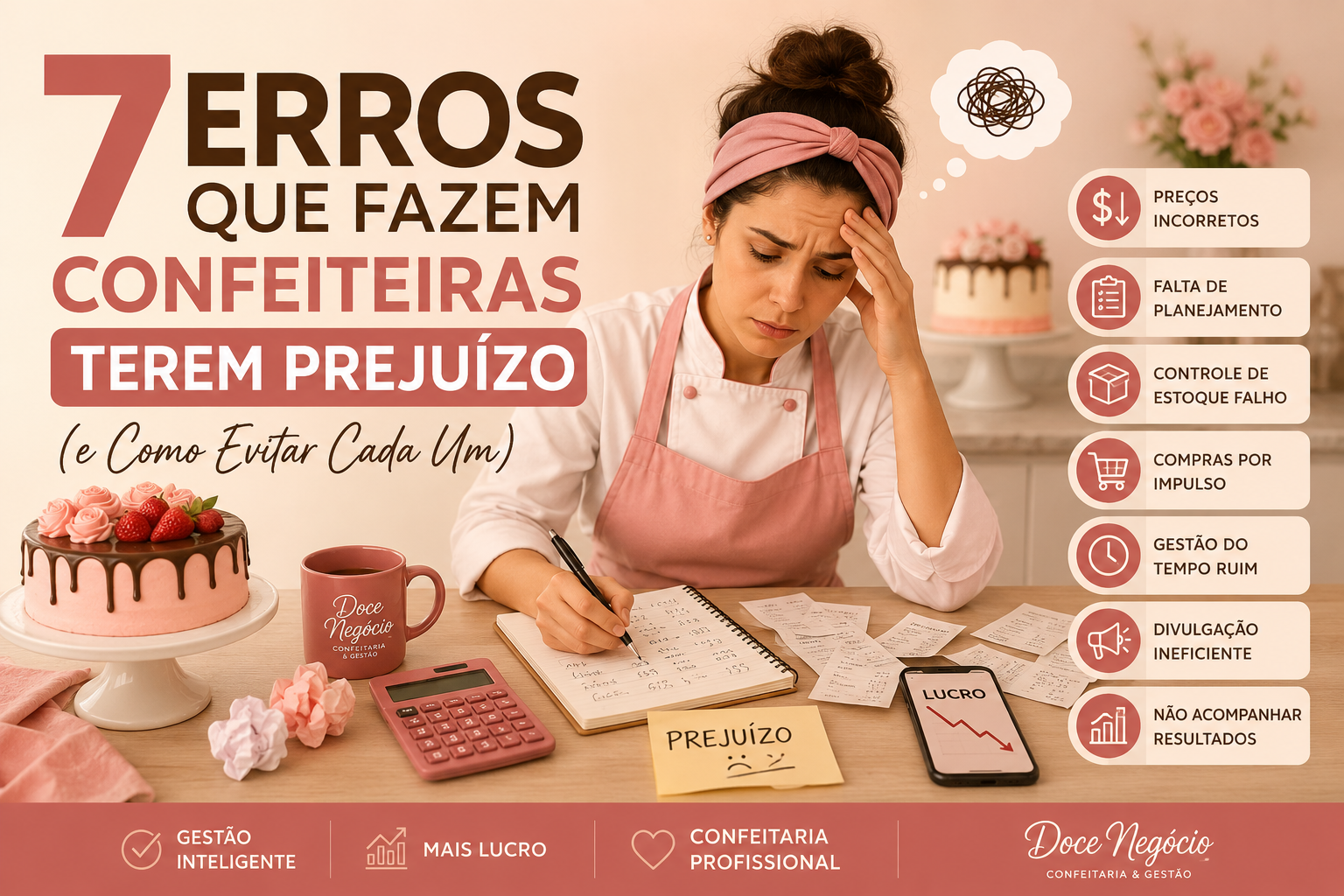 7 Erros que Fazem Confeiteiras Terem Prejuízo (e Como Evitar Cada Um)